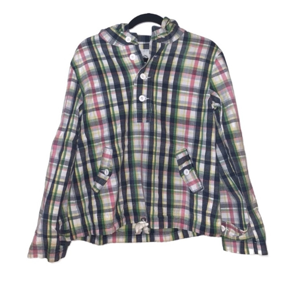 Merona plaid pullover hooded jacket women's medium